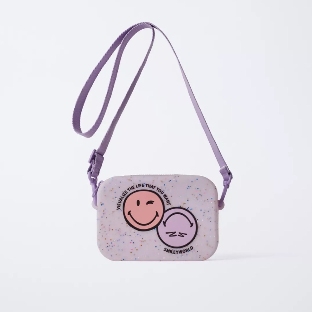 SMILEYWORLD ® RUBBERIZED CROSSBODY BAG